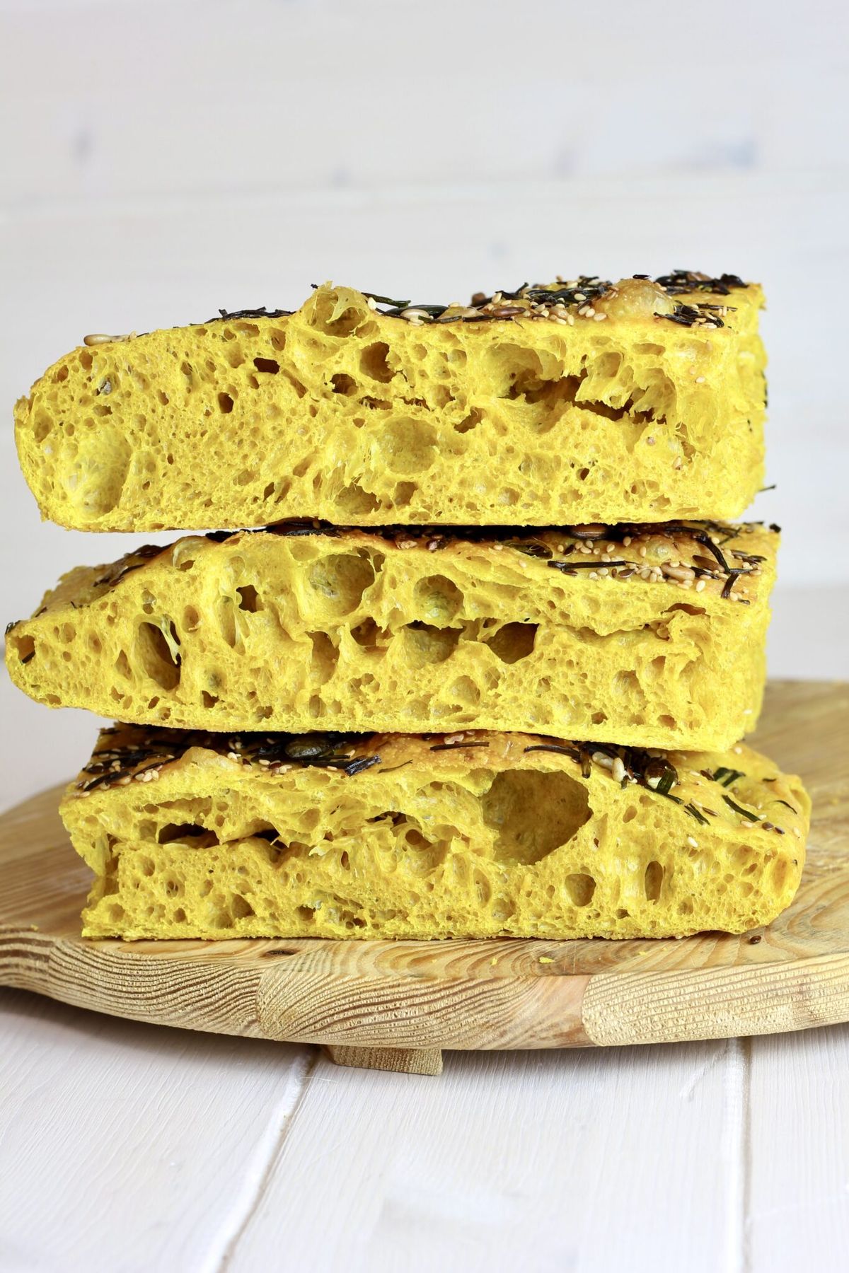 Focaccia de Curcuma e Hinojo